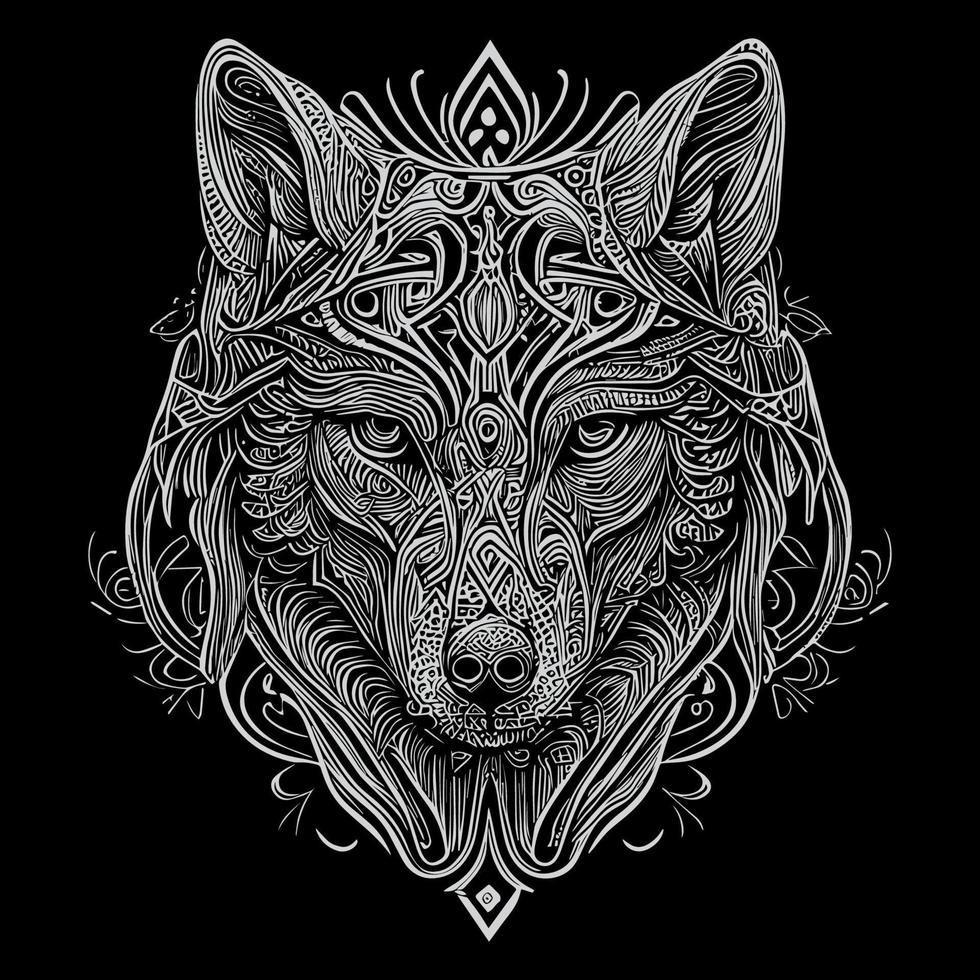 A wolf illustration captures the essence of the majestic and fierce creature, often featuring its piercing gaze, sleek fur, and powerful build vector