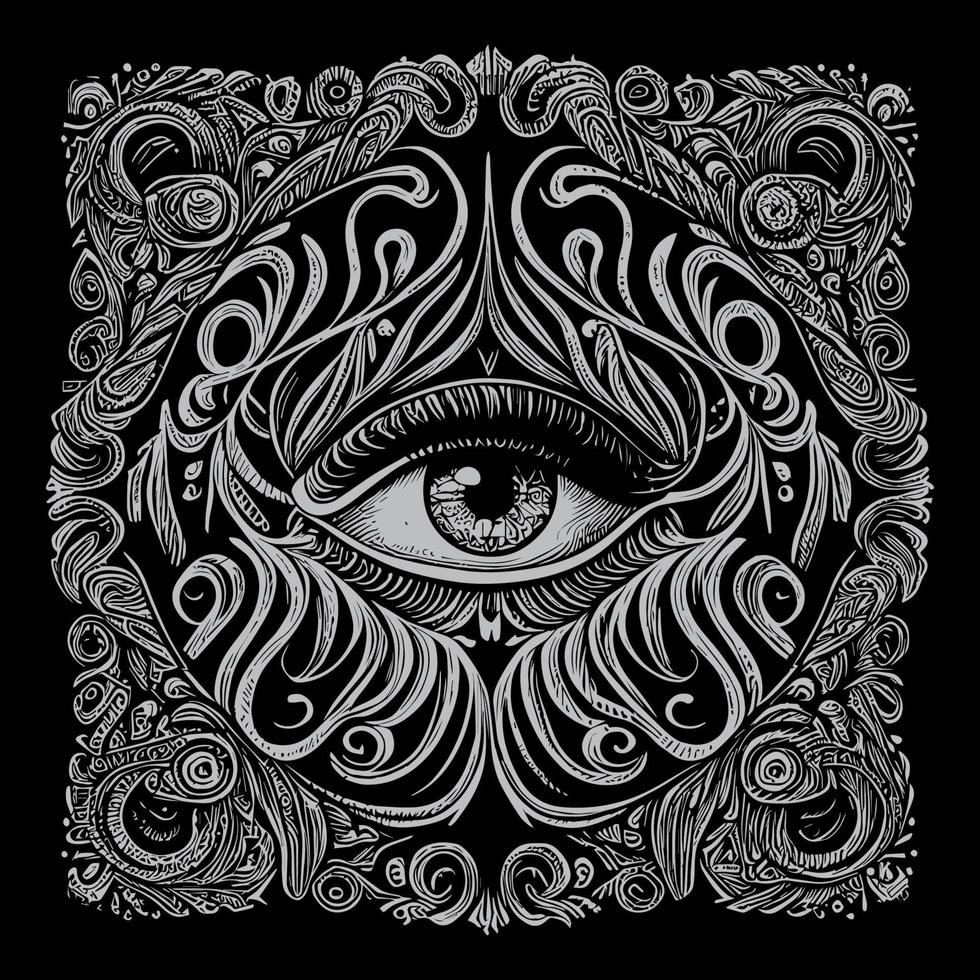 Angel eye illustrations typically portray a pair of serene, glowing eyes set within a delicate halo. They're commonly used in spiritual and religious imagery vector