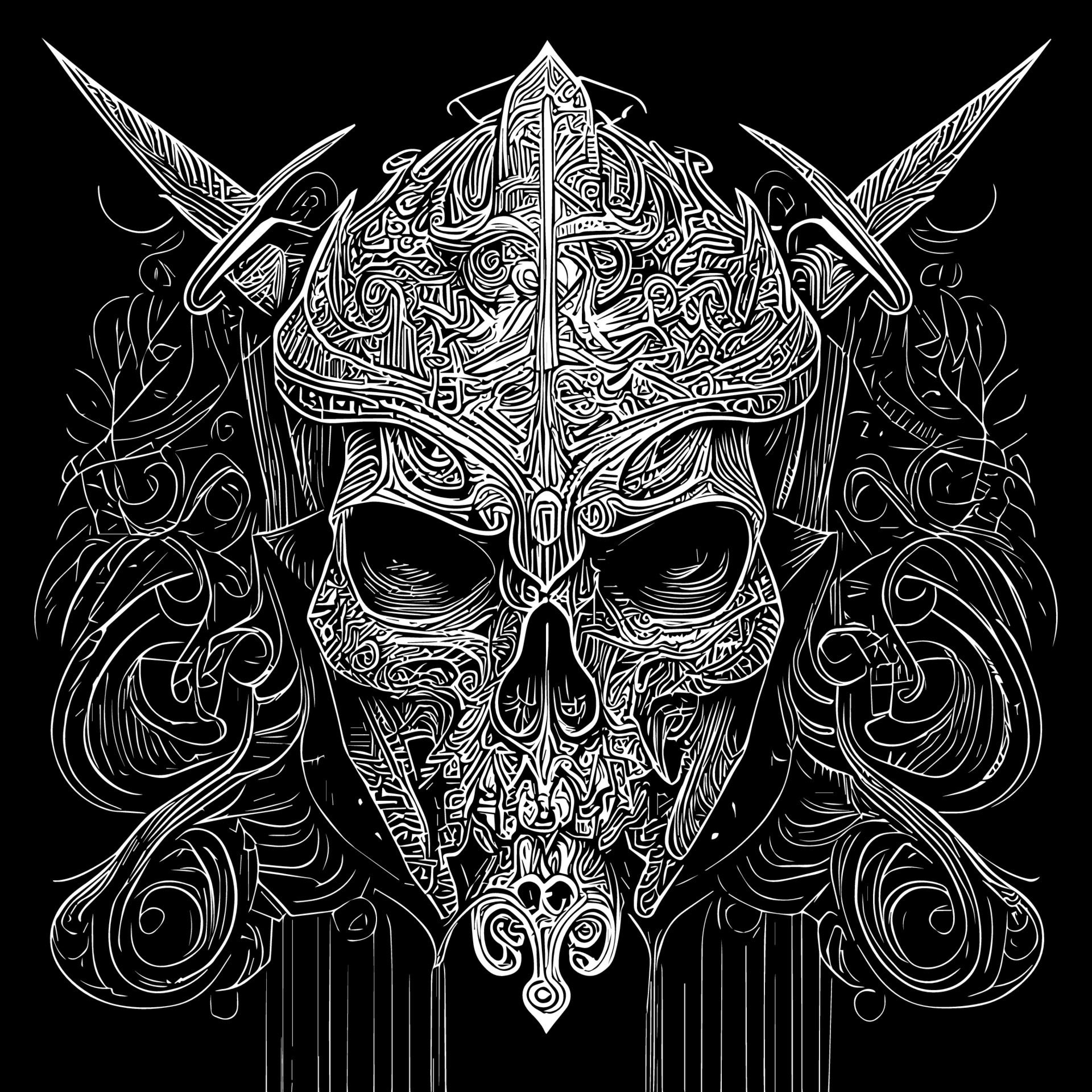 skull warrior is a fierce and intimidating figure that combines