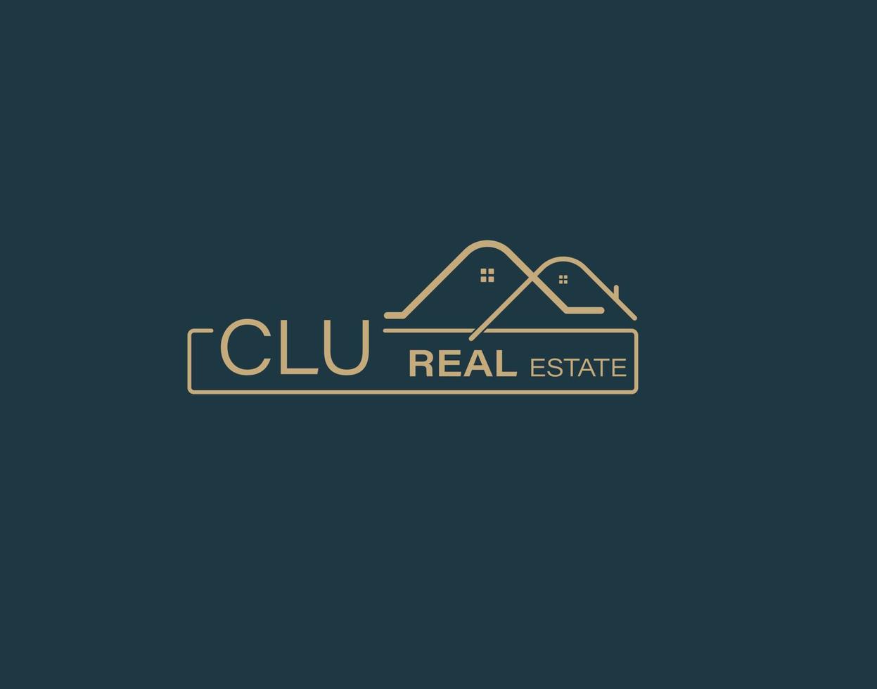 clu real inmuebles y consultores logo diseño vectores imágenes lujo real inmuebles logo diseño