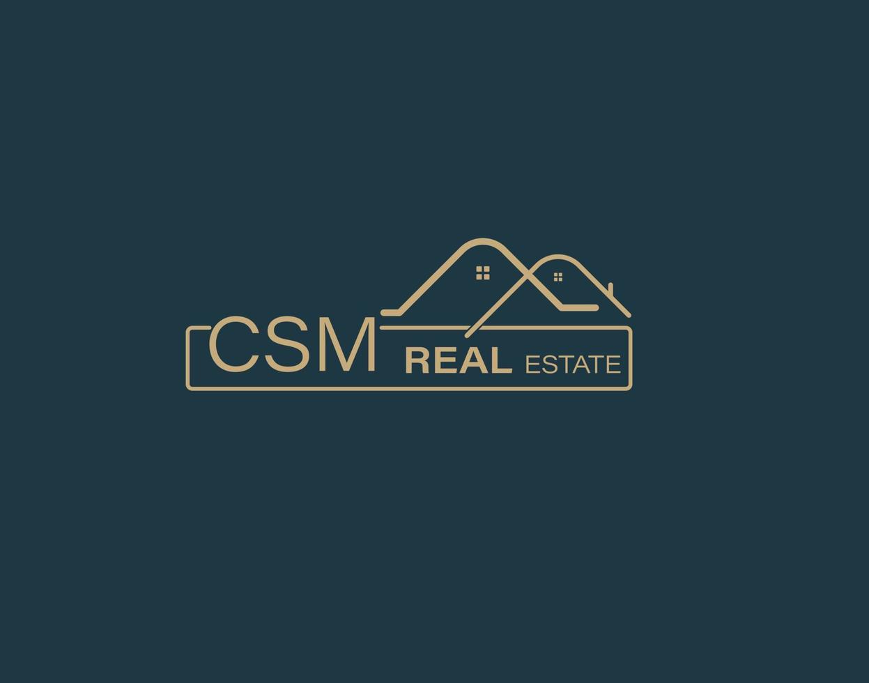 CSM Real Estate and Consultants Logo Design Vectors images. Luxury Real
