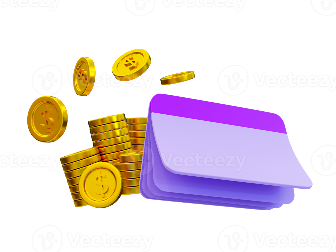 3d minimal money-saving concept. Depositing money. collecting money for retirement. investment for the future. money management concept. A passbook with a pile of coins. 3d illustration. png