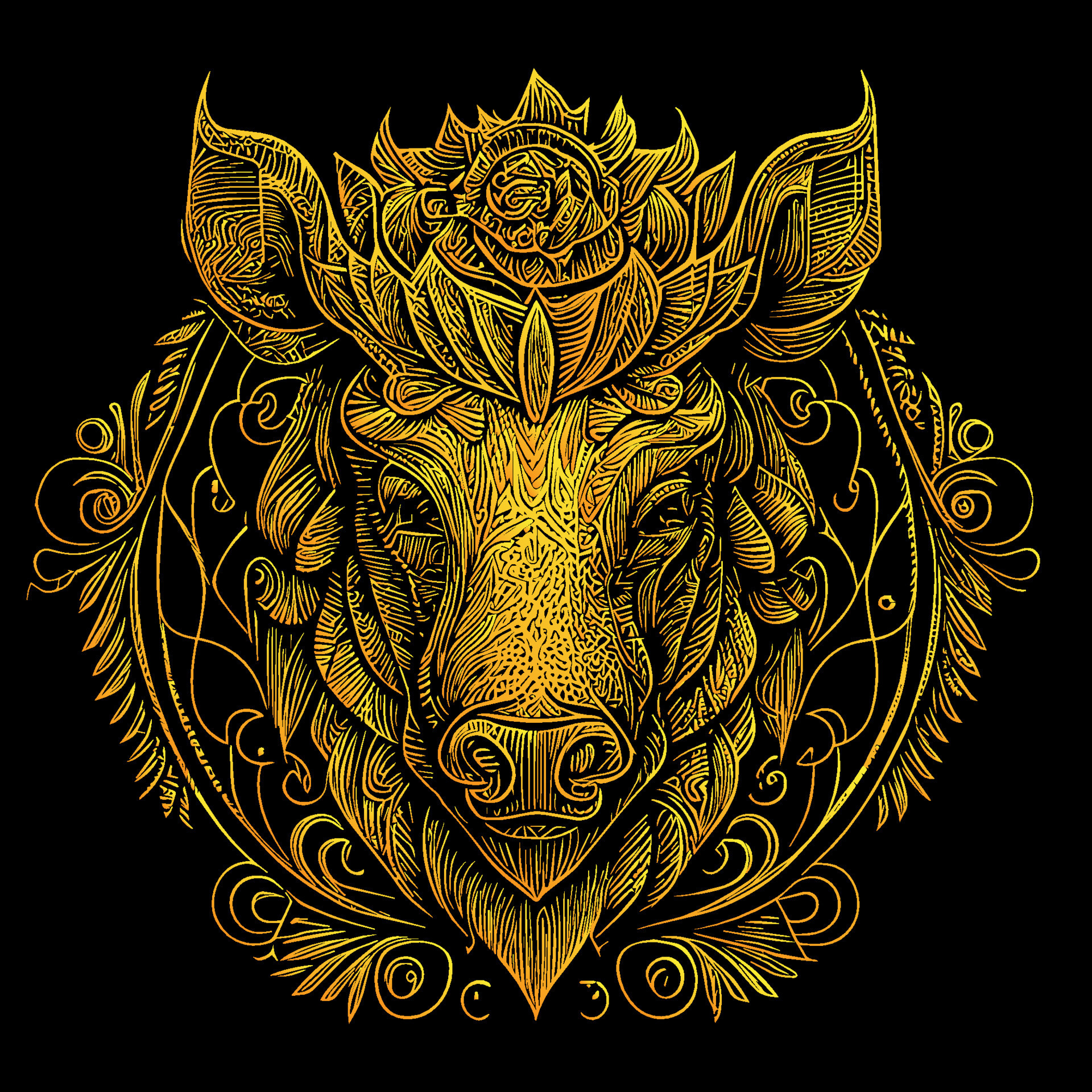 angry boar head is a fierce and intimidating illustration featuring the