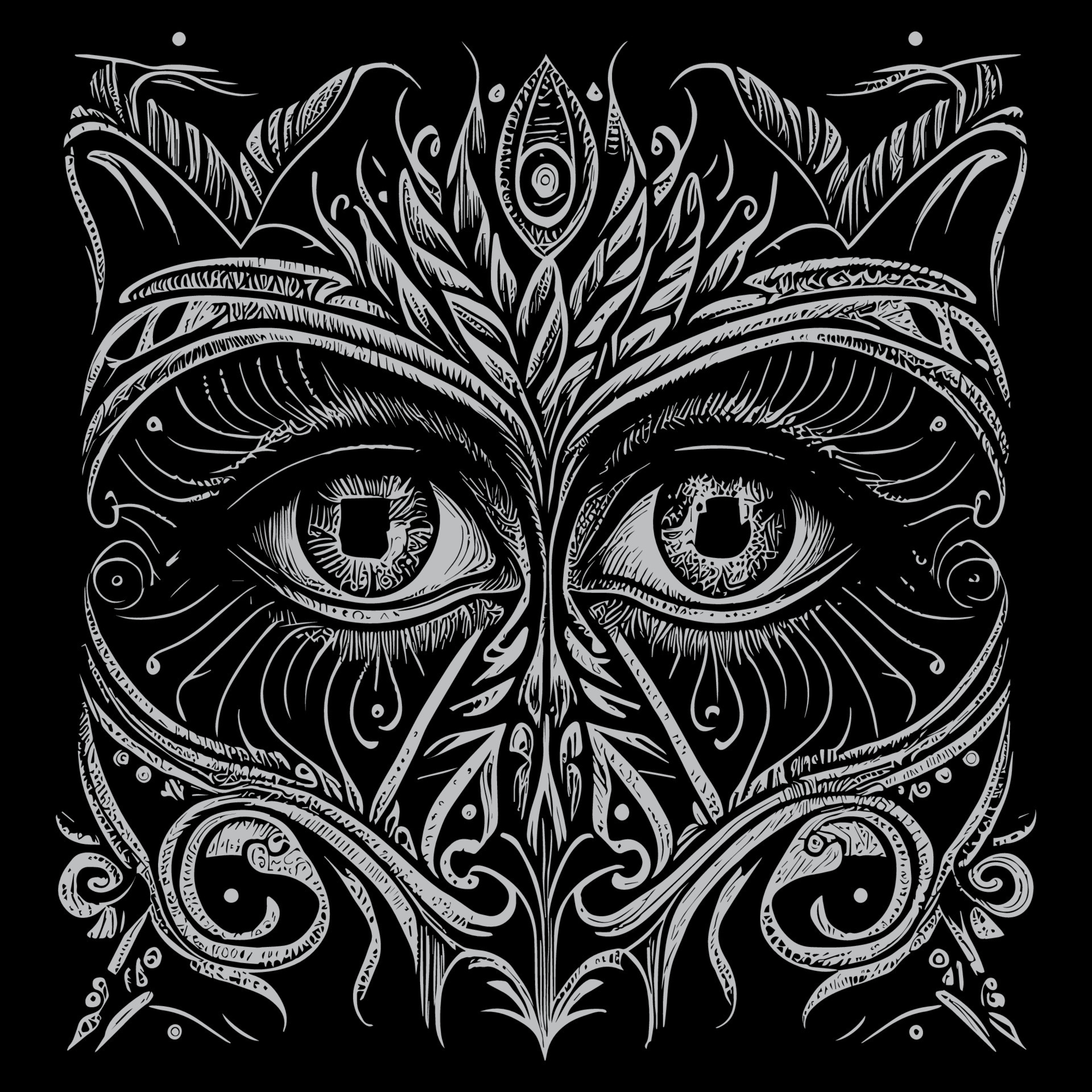 Angel eye illustrations typically portray a pair of serene, glowing