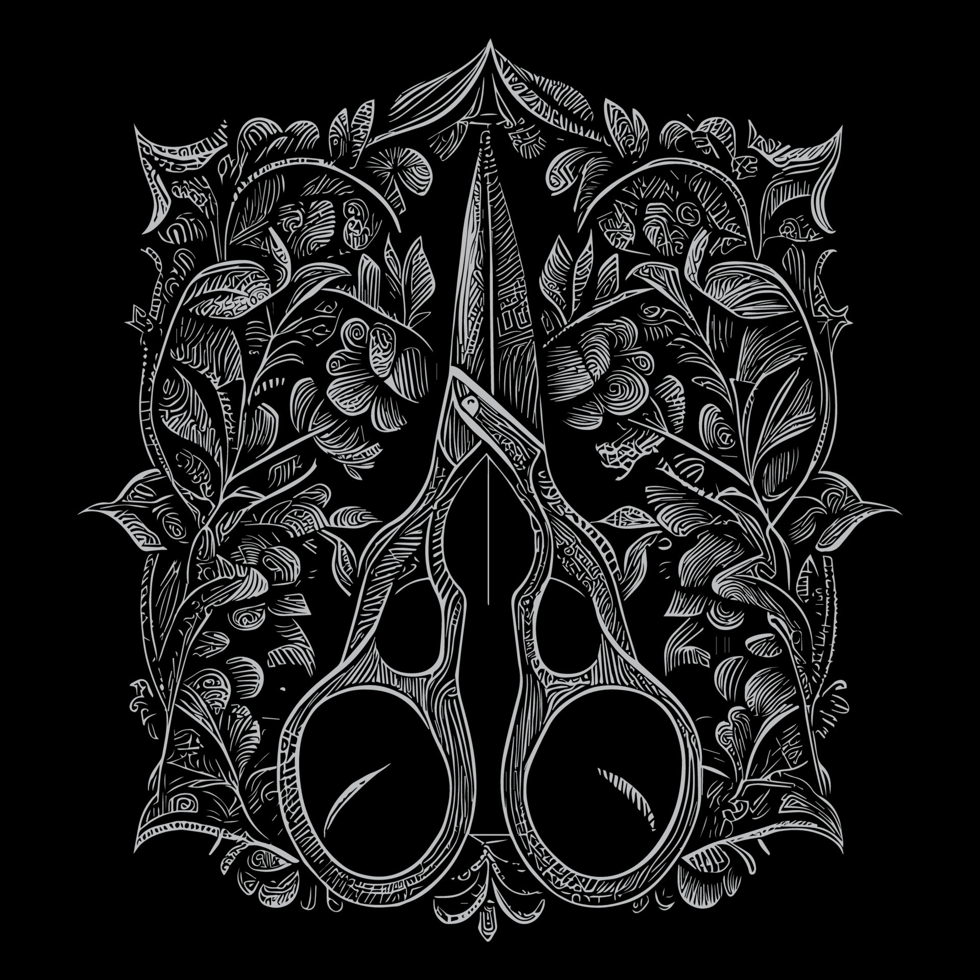 Scissor illustration unique form of art that utilizes the shape of