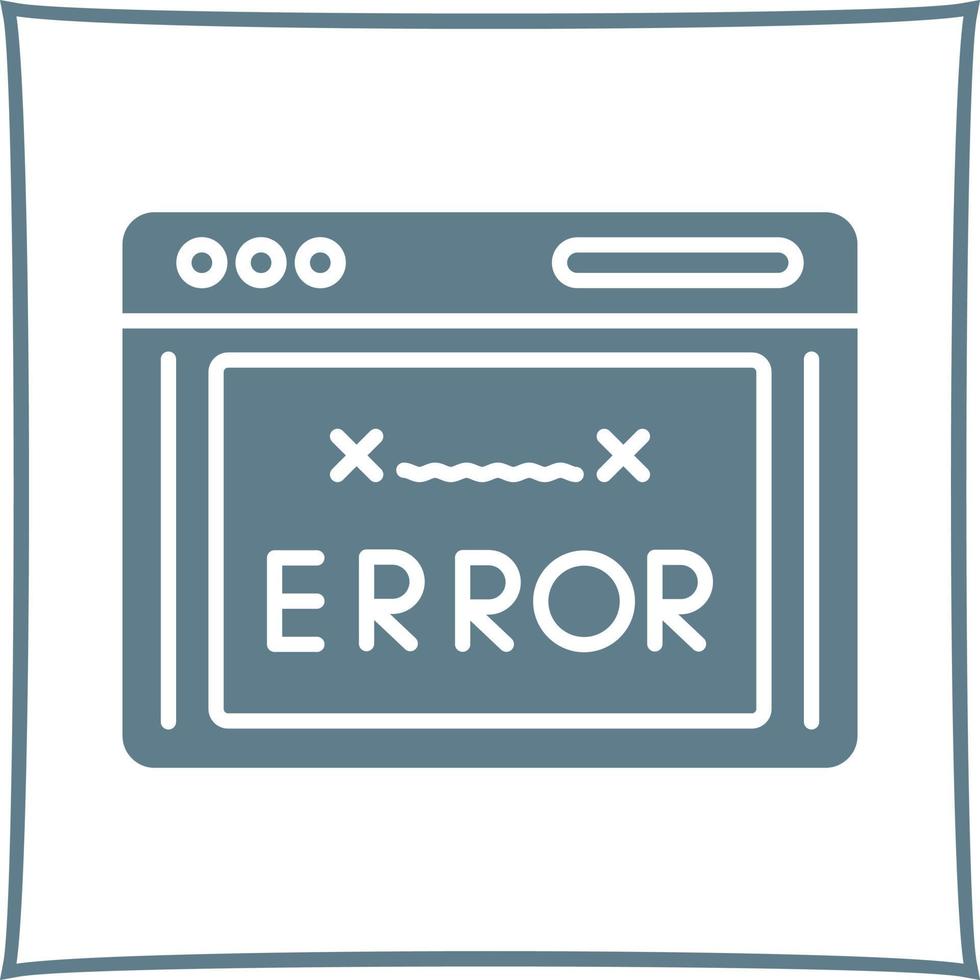 icono de vector de código de error