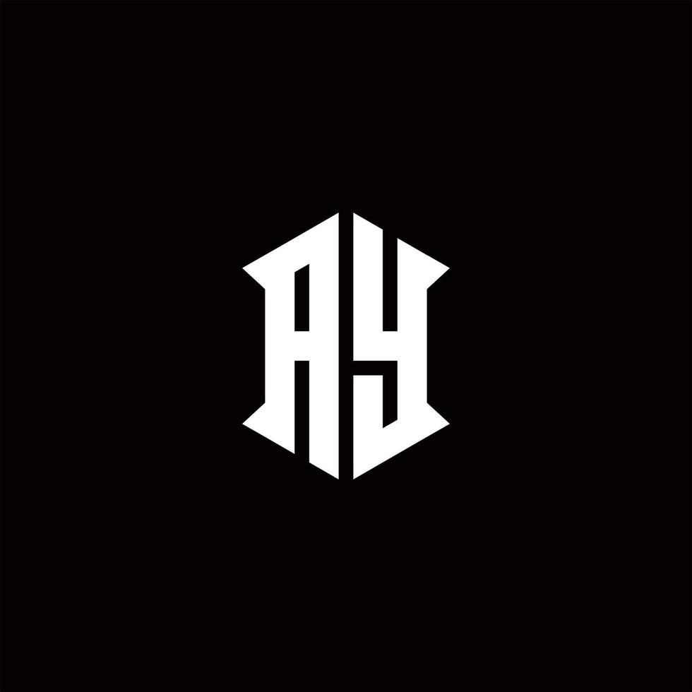 AY Logo monogram with shield shape designs template 20696537 Vector Art