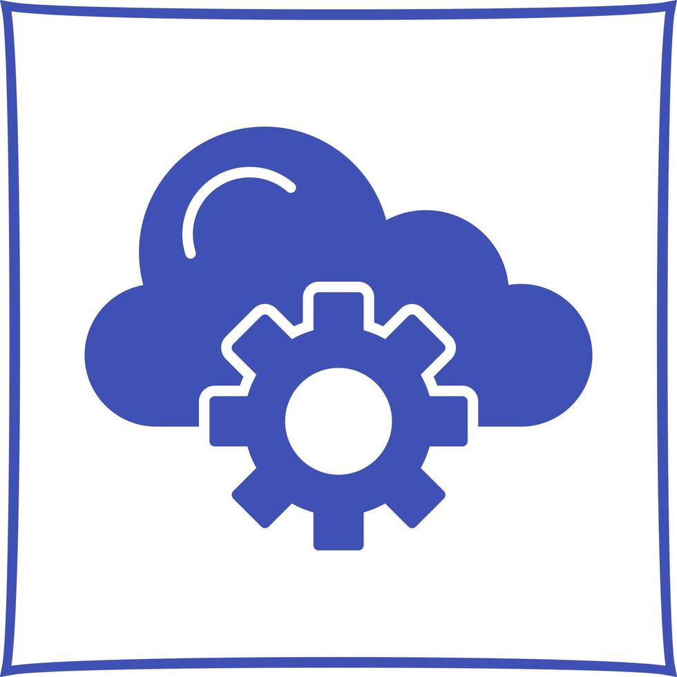 icono de vector de computación en la nube