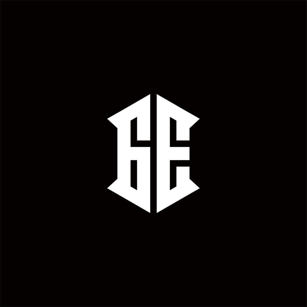 GE Logo monogram with shield shape designs template vector