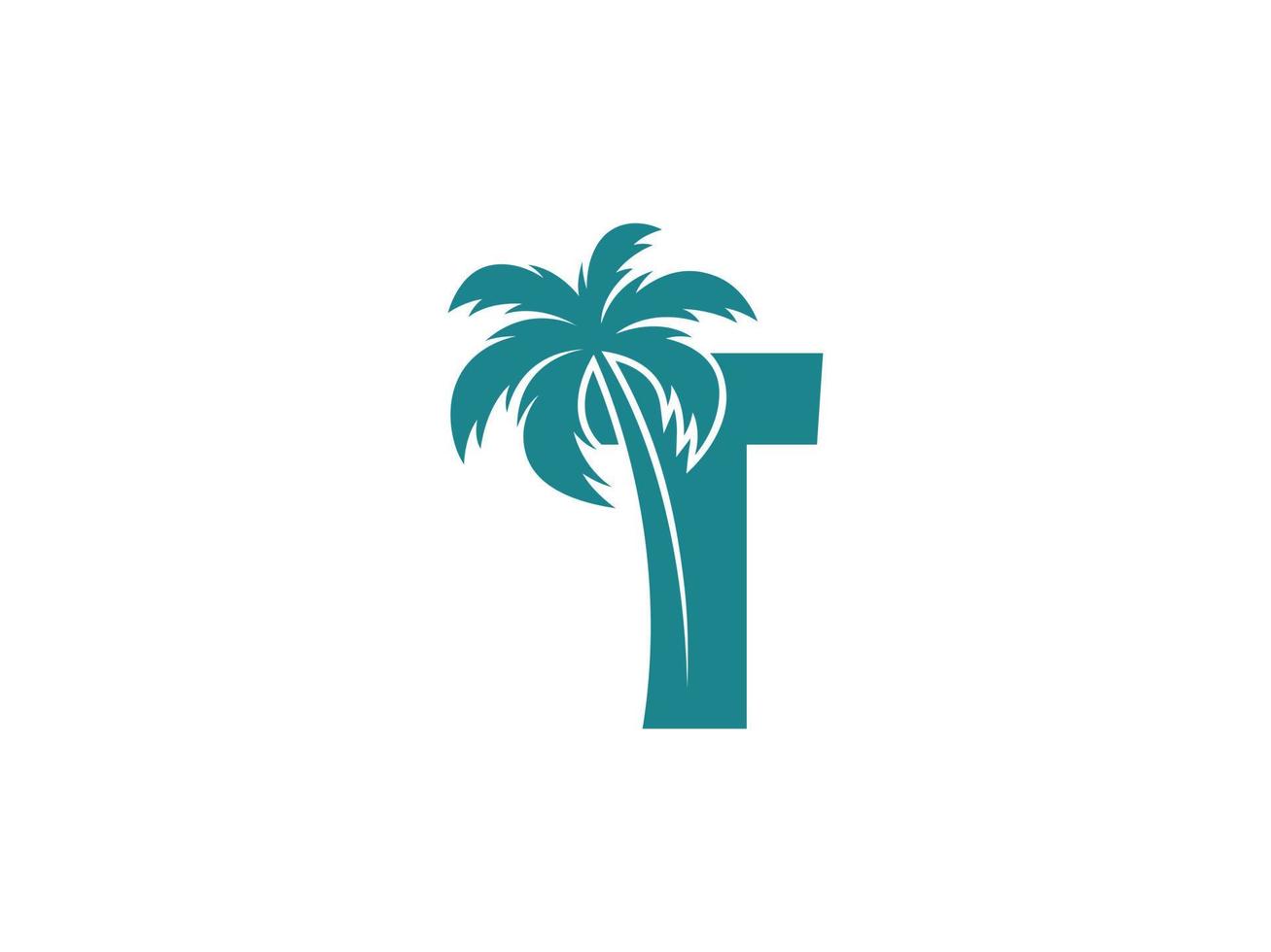 T Letter Palm Tree Logo Design Template 20697282 Vector Art at Vecteezy
