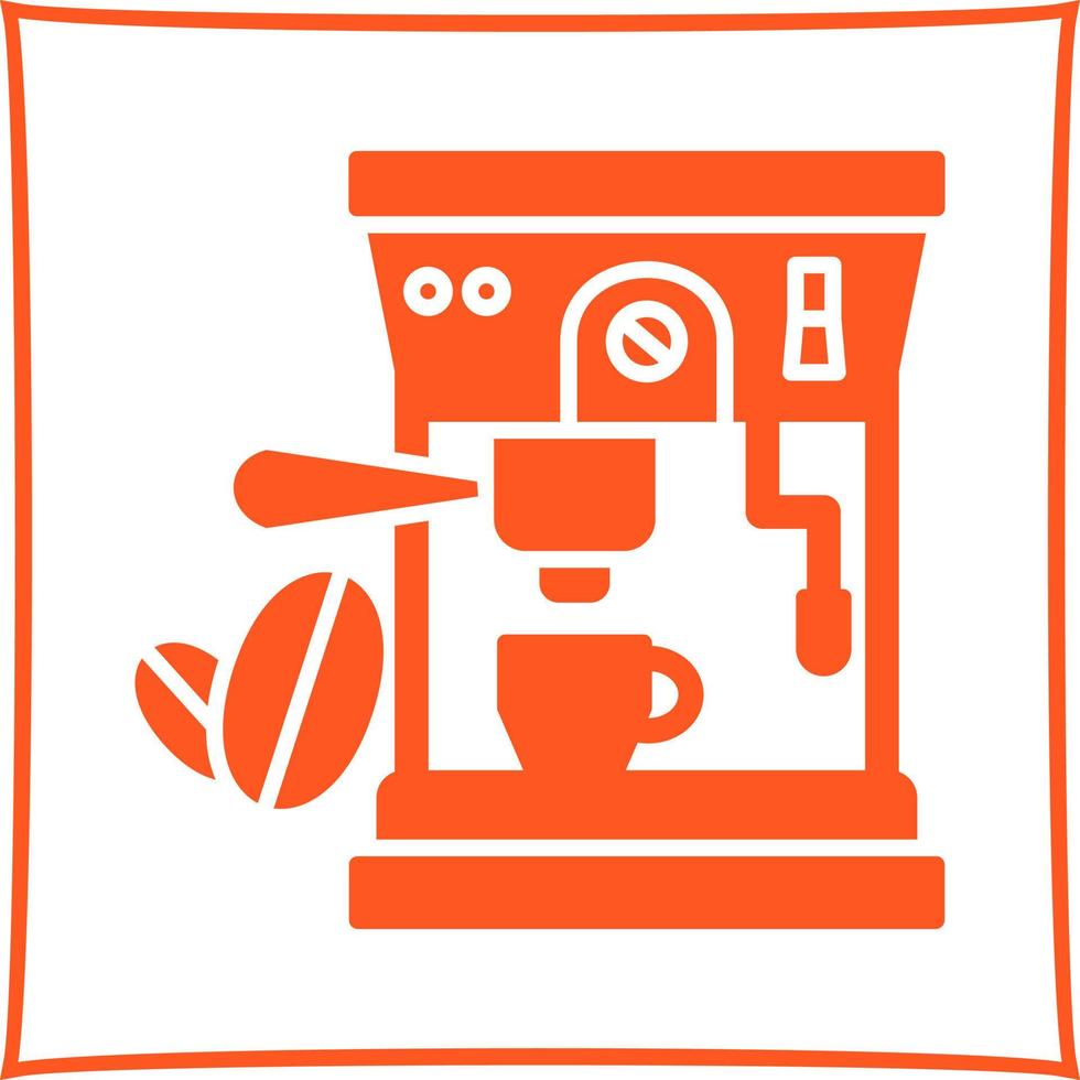 icono de vector de máquina de café