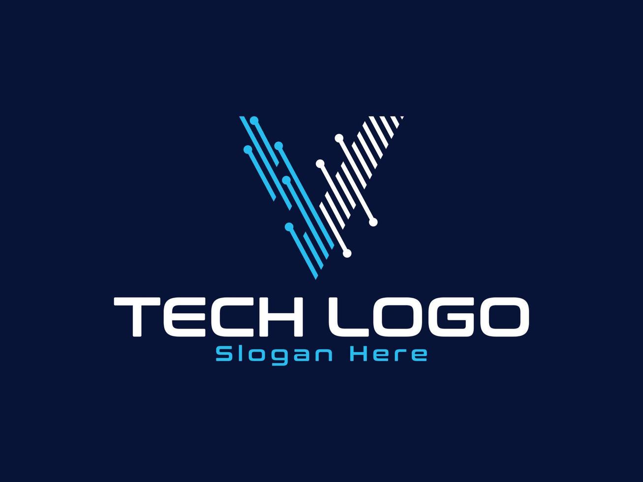 Letter V Tech Logo Design Vector Template 20697566 Vector Art at Vecteezy