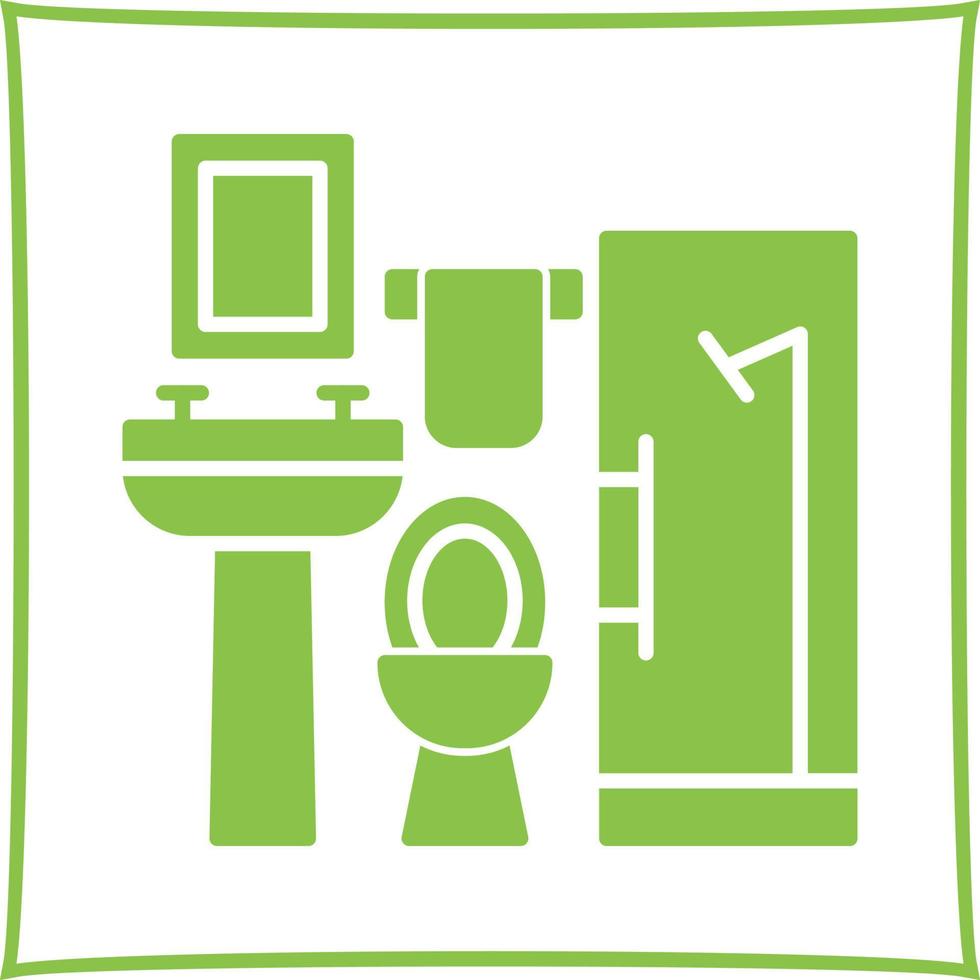 icono de vector de baño