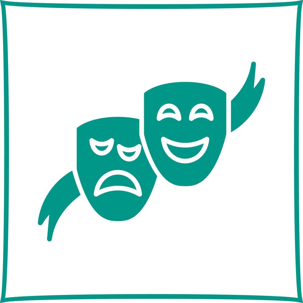 icono de vector de máscaras de teatro