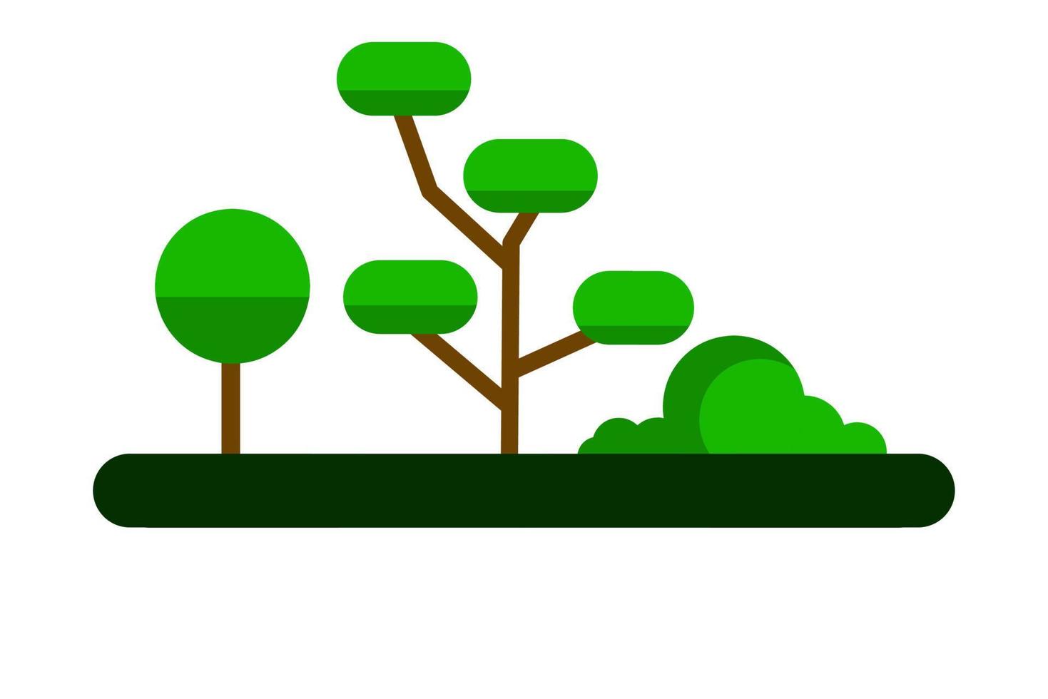Forest design illustration, simple forest icon with elegant concept vector