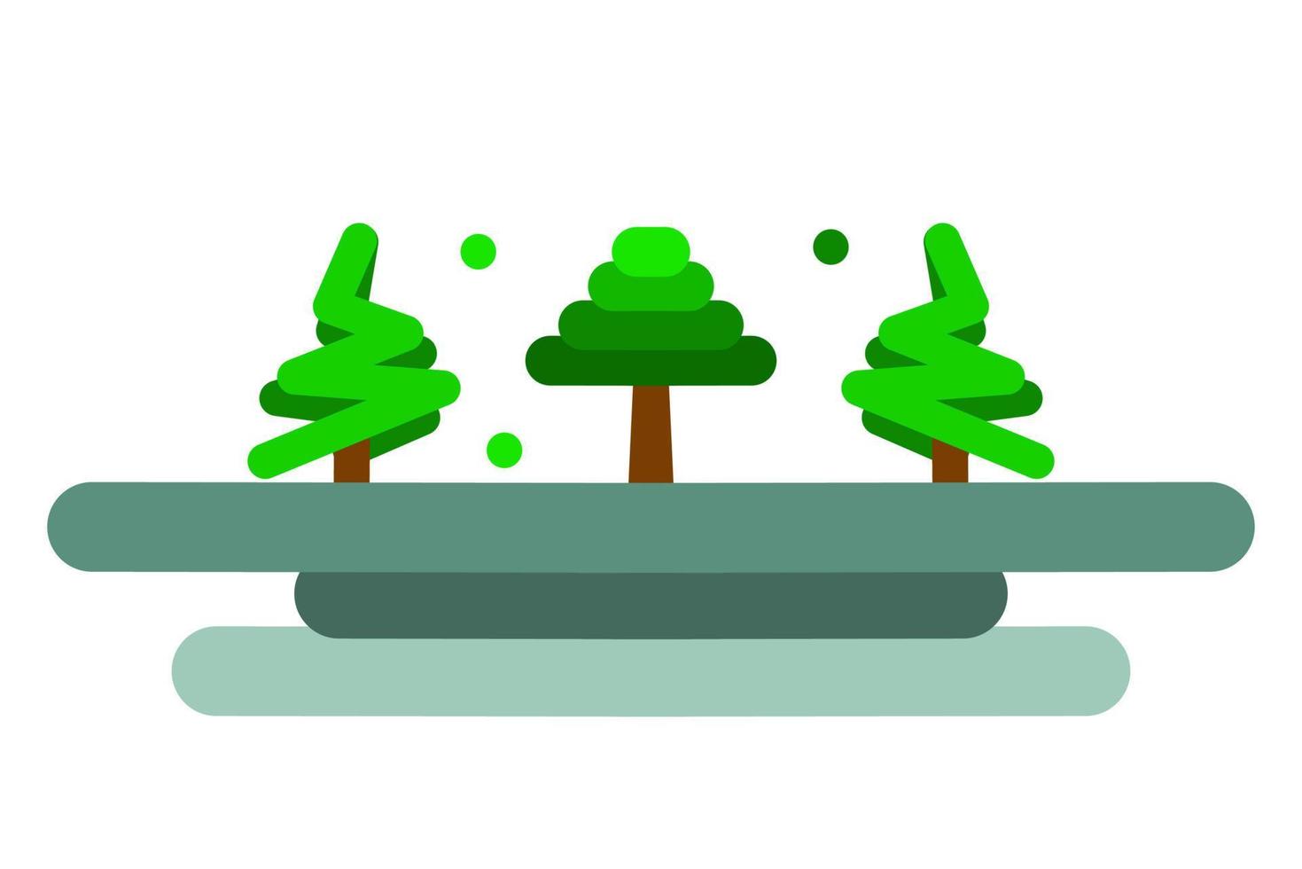 bosque diseño ilustración, sencillo bosque icono con elegante concepto vector