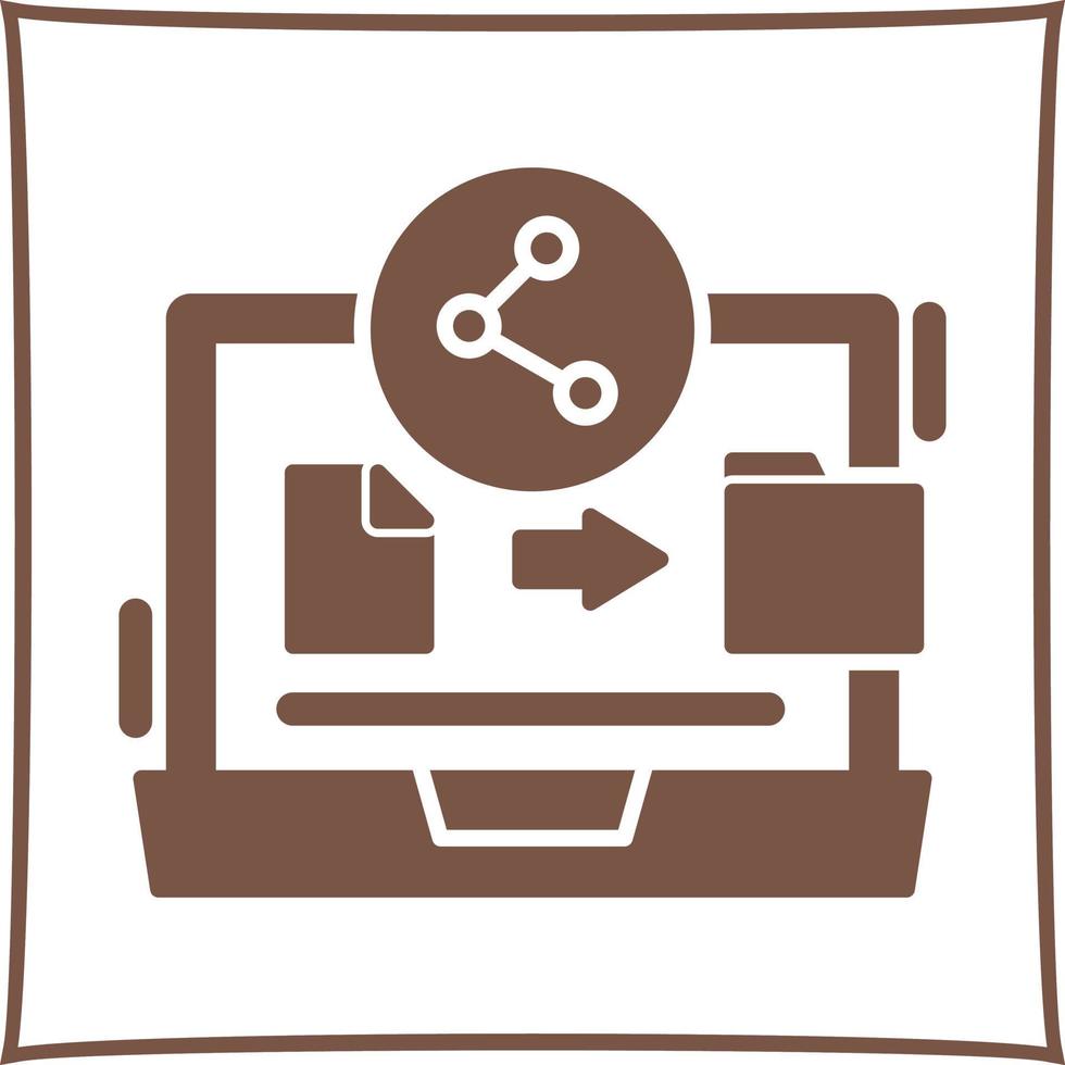 icono de vector de compartir archivo