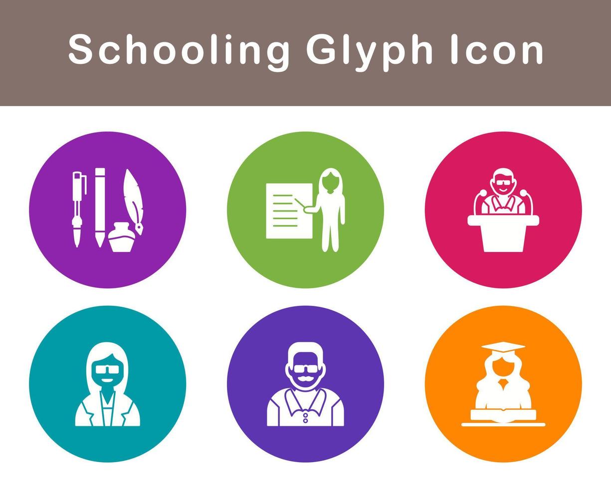 Schooling Vector Icon Set