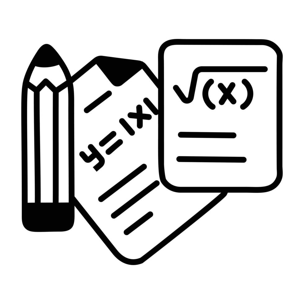 Trendy Maths Notes vector