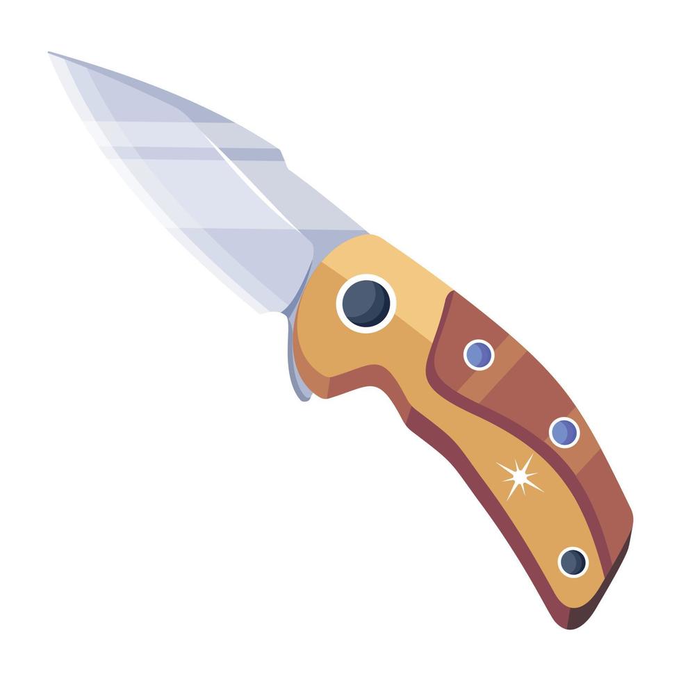 Trendy Pocket Knife vector