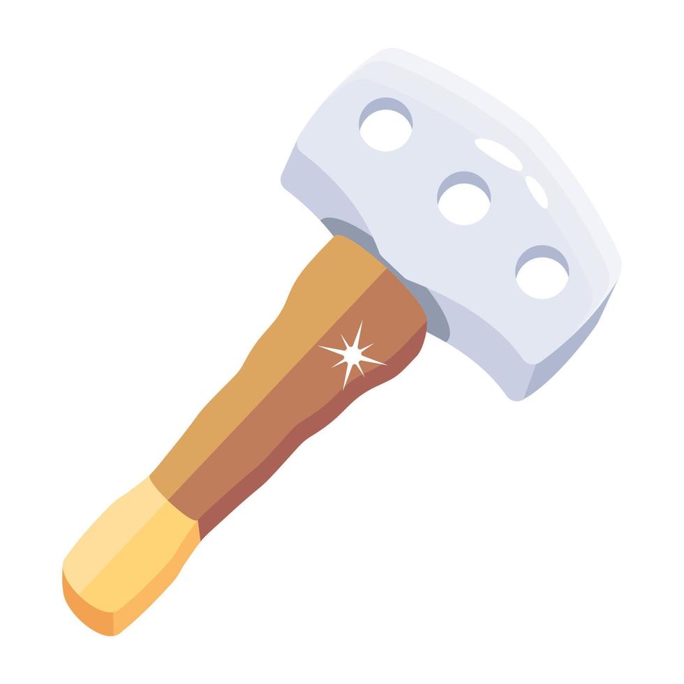 Trendy Stone Hammer vector