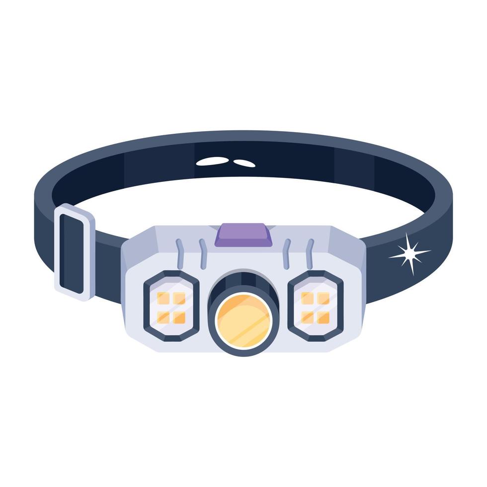Trendy Head Lamp vector