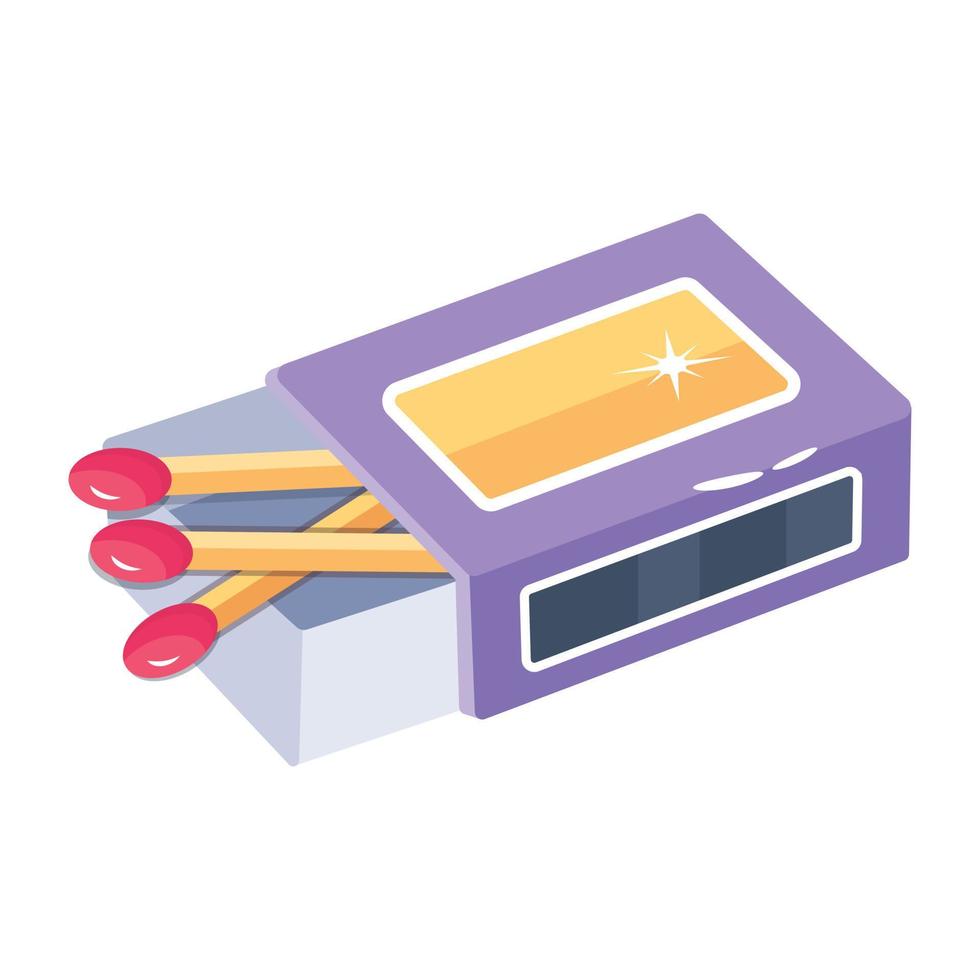 Trendy Match Box vector