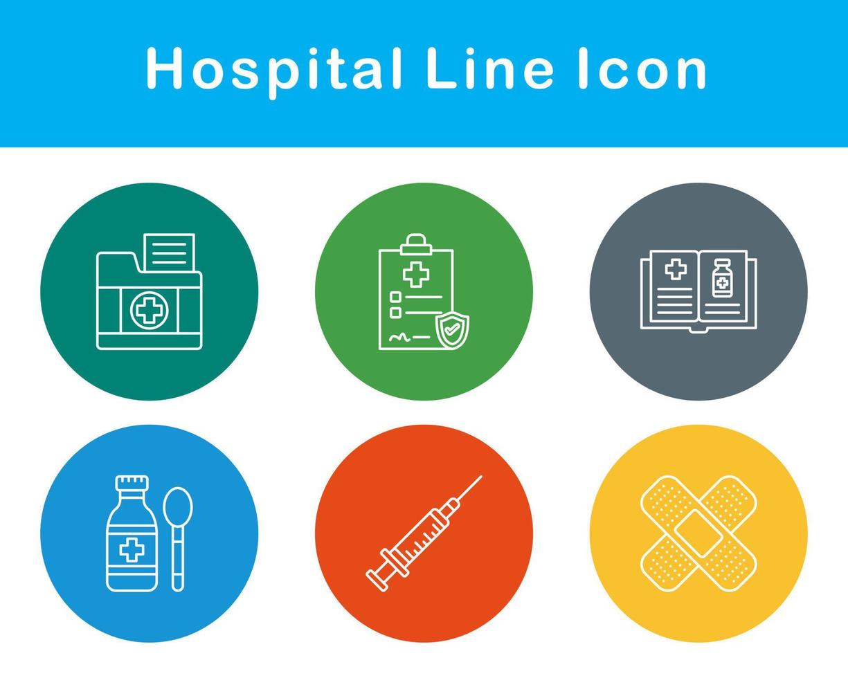 hospital vector icono conjunto