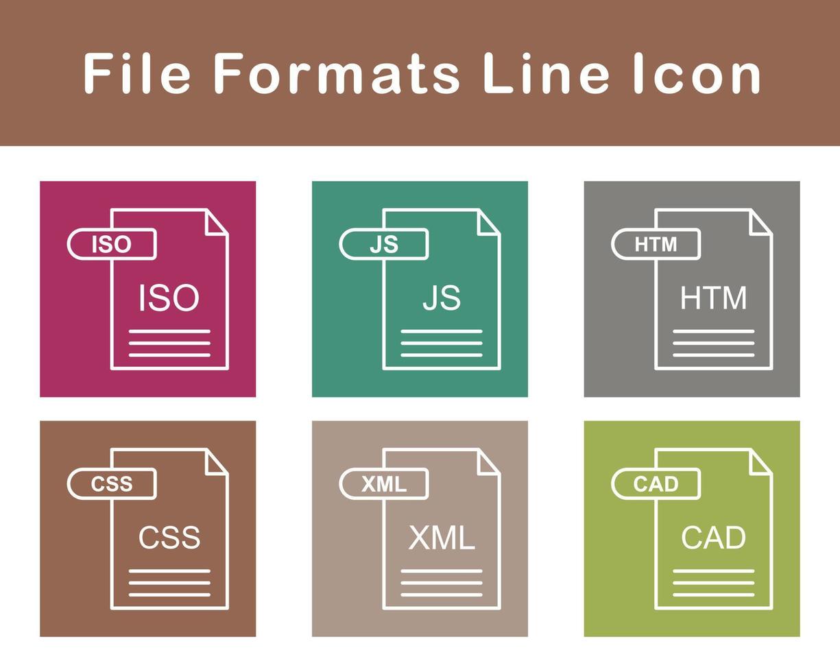 archivo formatos vector icono conjunto