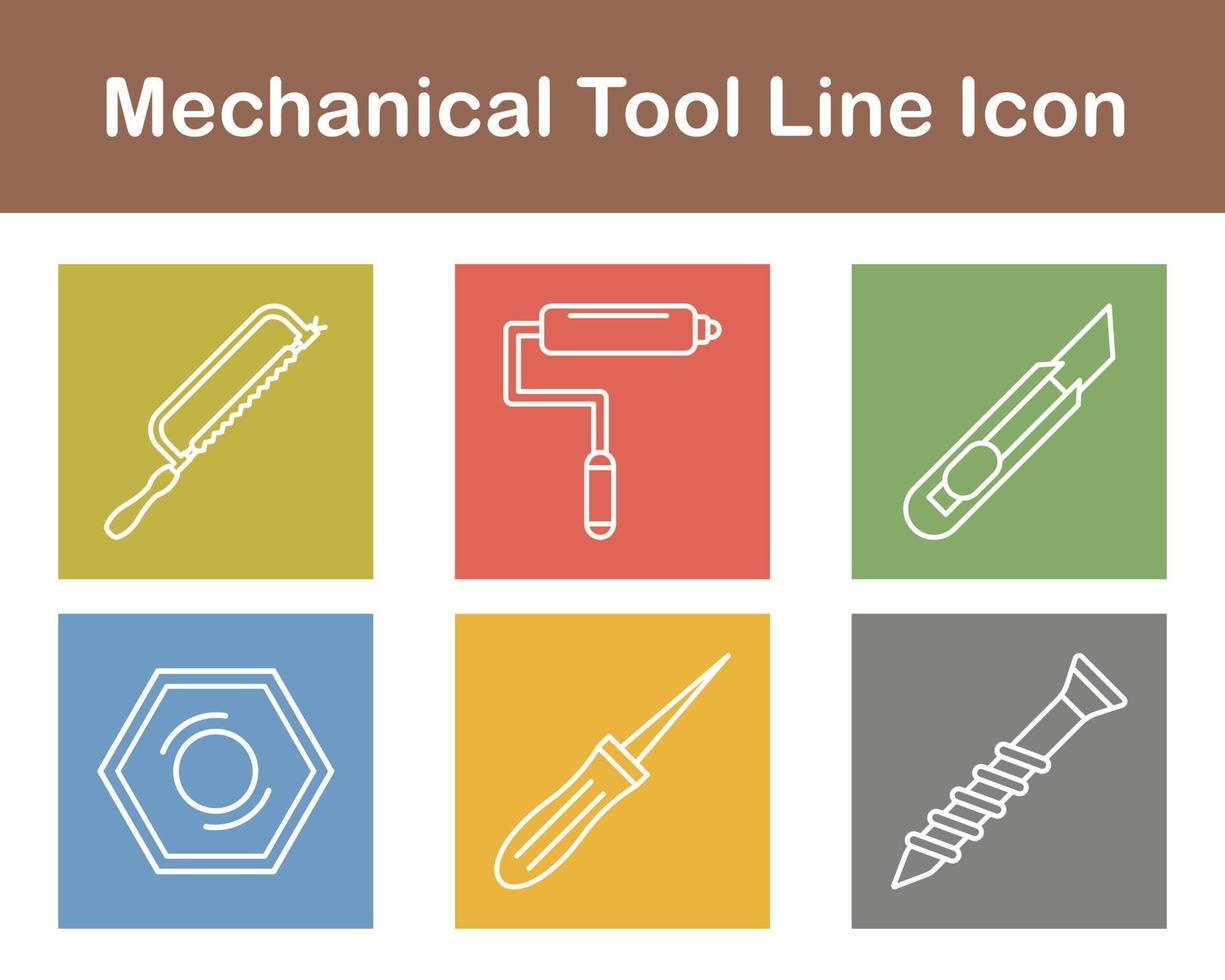 mecánico herramienta vector icono conjunto