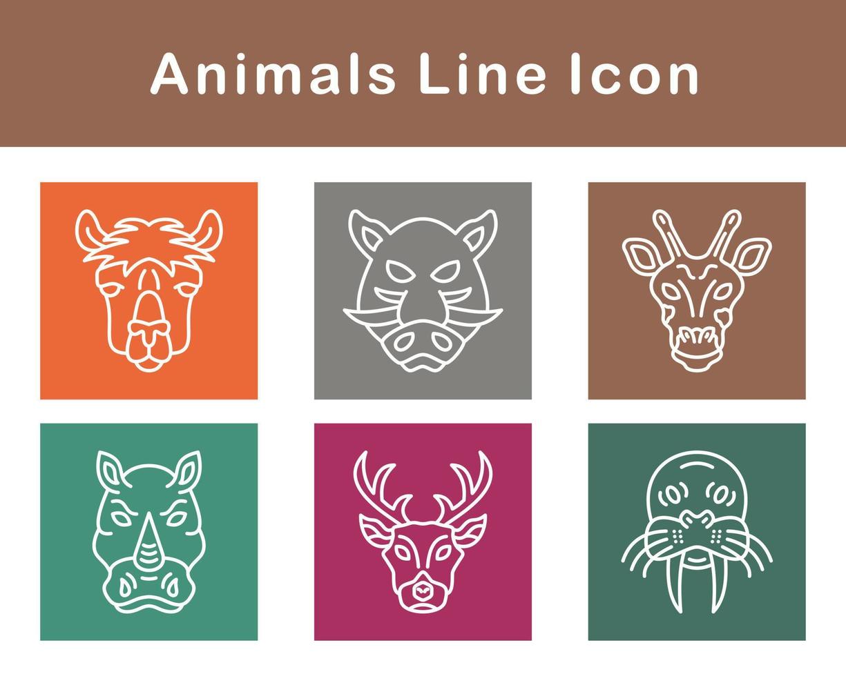 animales vector icono conjunto