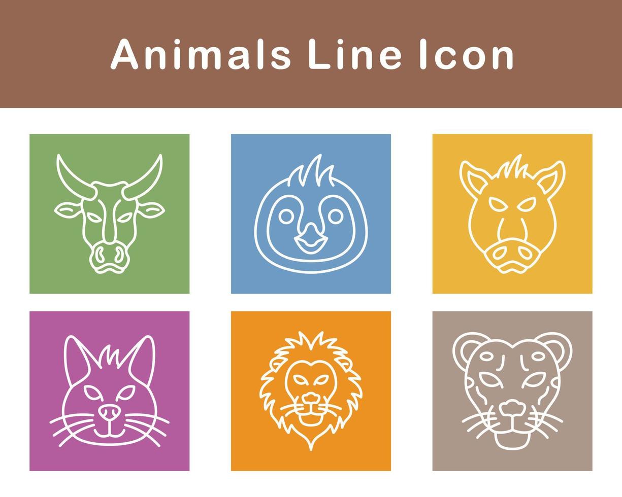 animales vector icono conjunto