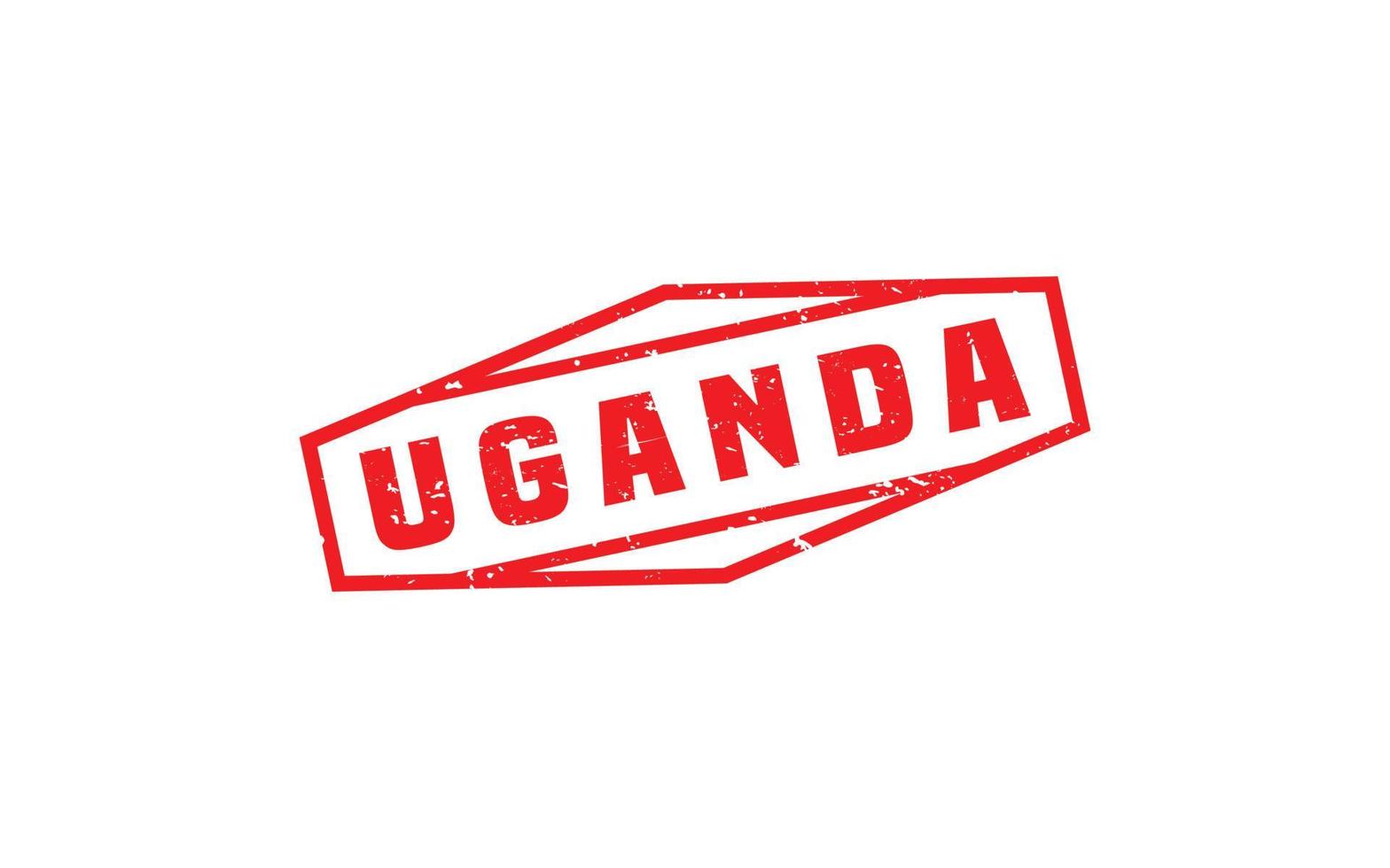 UGANDA stamp rubber with grunge style on white background vector