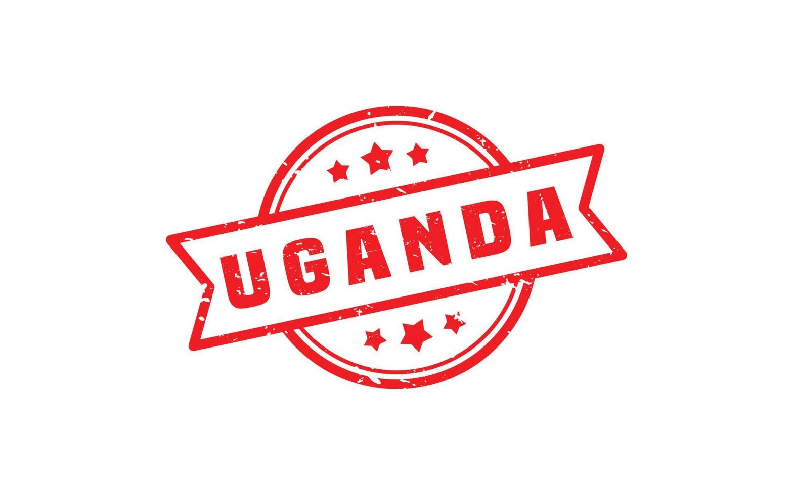 UGANDA stamp rubber with grunge style on white background vector