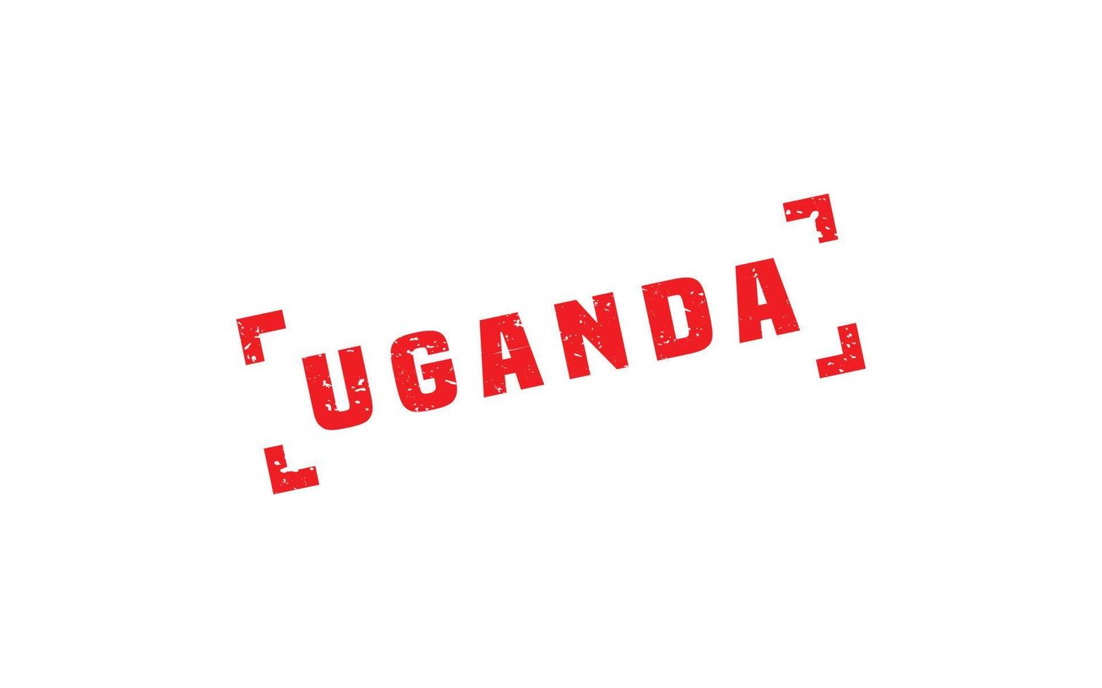 UGANDA stamp rubber with grunge style on white background vector