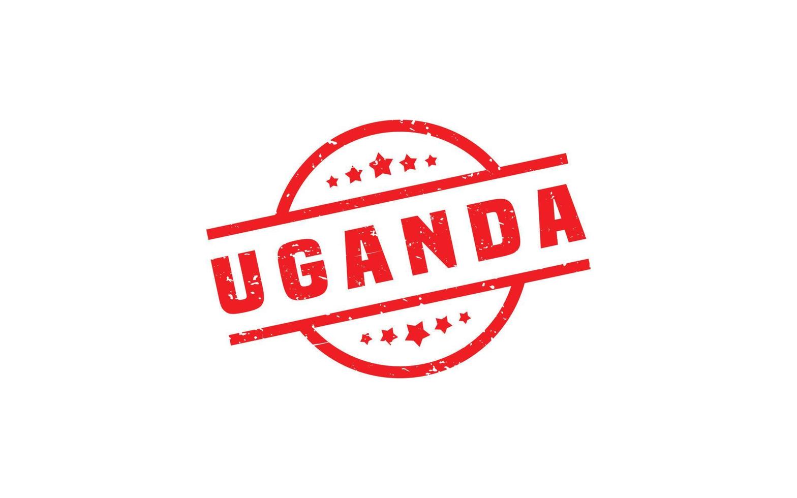 UGANDA stamp rubber with grunge style on white background vector