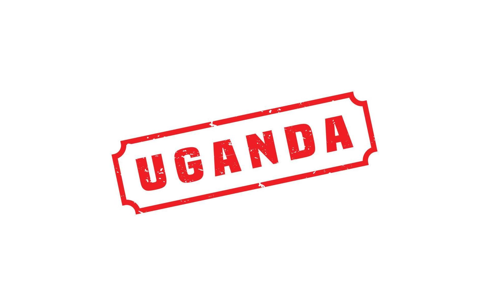 Uganda sello caucho con grunge estilo en blanco antecedentes vector