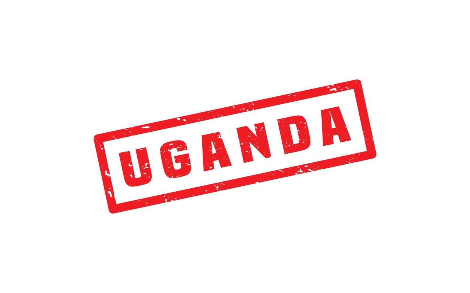 UGANDA stamp rubber with grunge style on white background vector