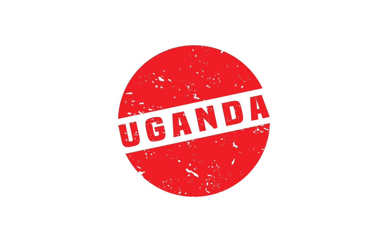 UGANDA stamp rubber with grunge style on white background vector