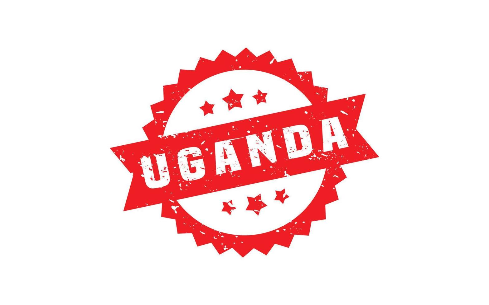 UGANDA stamp rubber with grunge style on white background vector