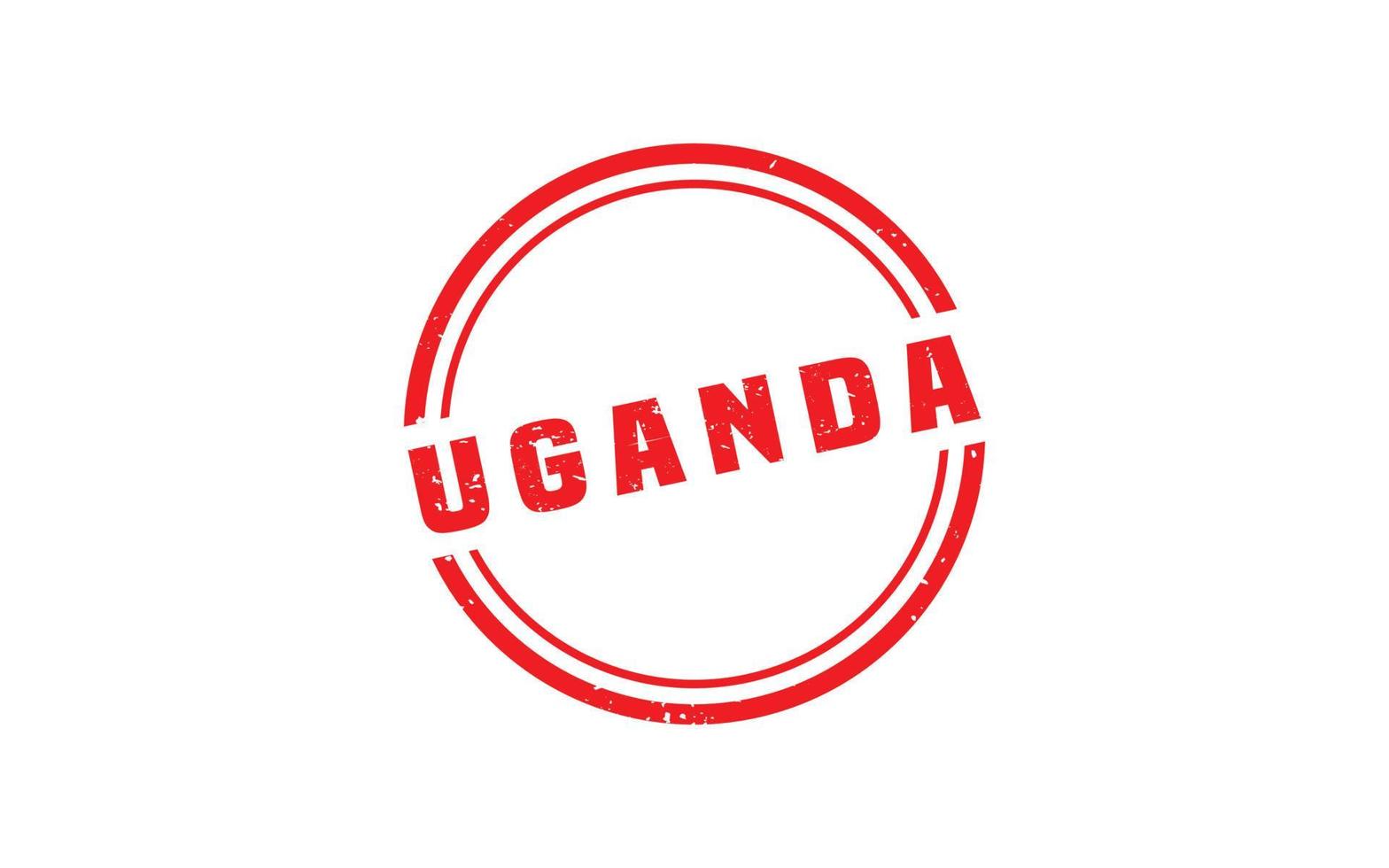 Uganda sello caucho con grunge estilo en blanco antecedentes vector