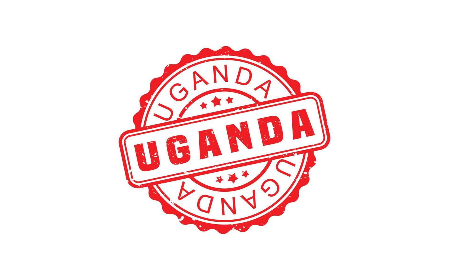 UGANDA stamp rubber with grunge style on white background vector