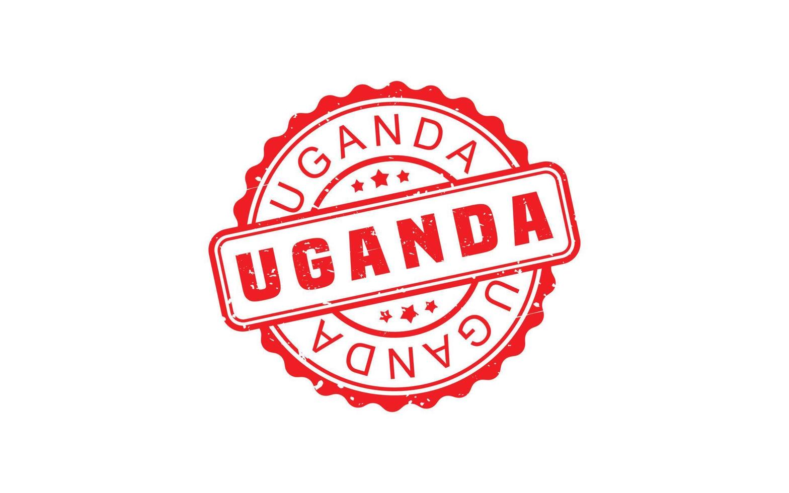 UGANDA stamp rubber with grunge style on white background vector