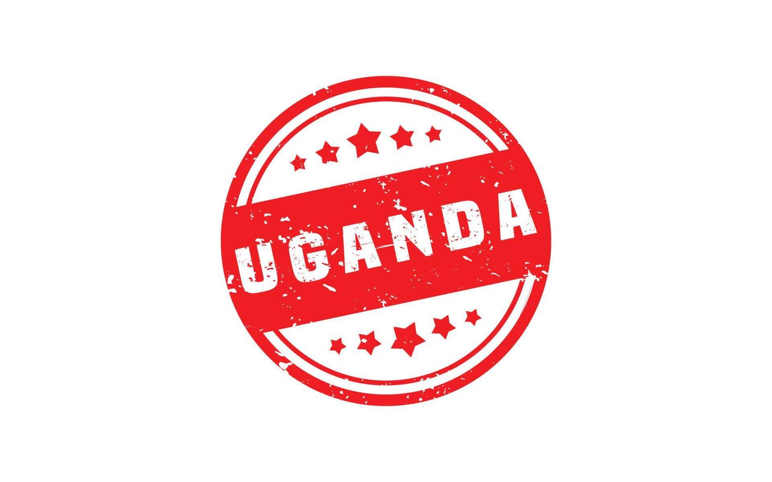 UGANDA stamp rubber with grunge style on white background vector