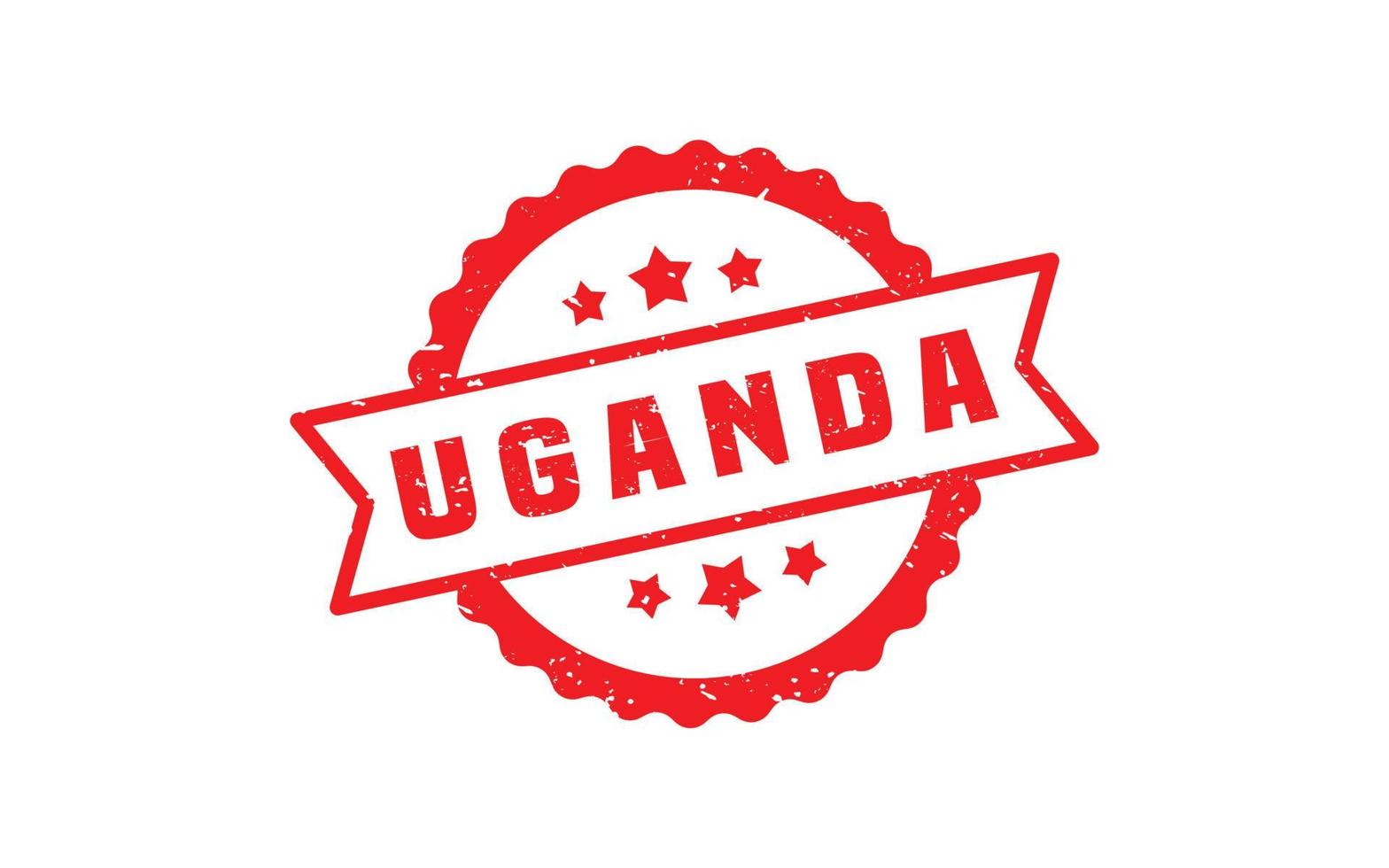 UGANDA stamp rubber with grunge style on white background vector