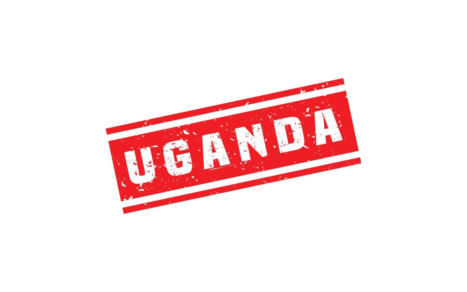UGANDA stamp rubber with grunge style on white background vector