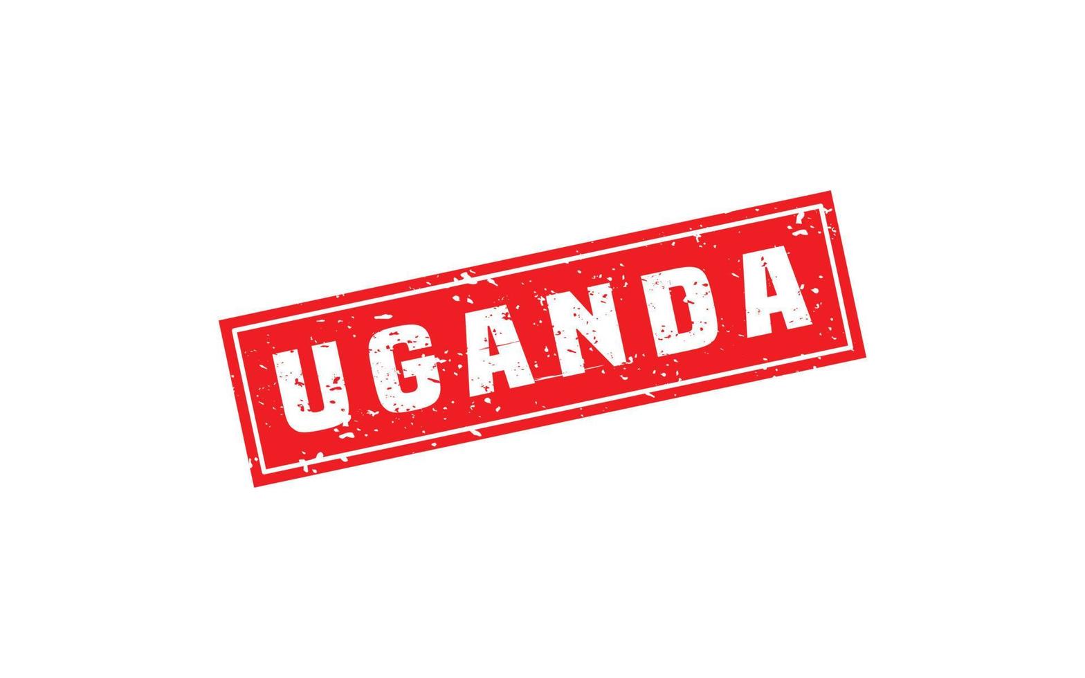 UGANDA stamp rubber with grunge style on white background vector