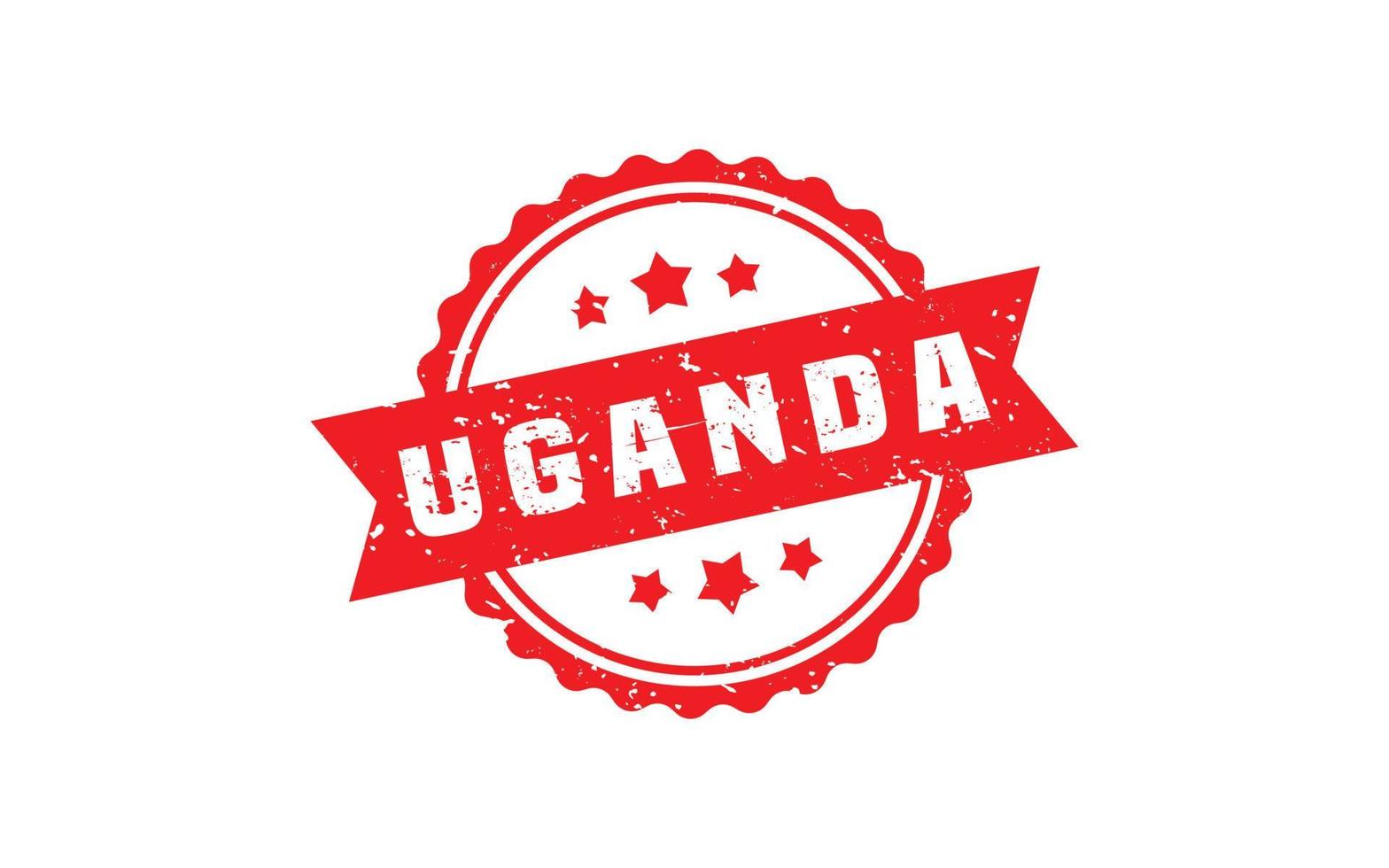 UGANDA stamp rubber with grunge style on white background vector