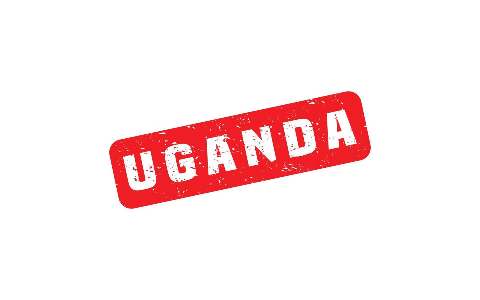 UGANDA stamp rubber with grunge style on white background vector