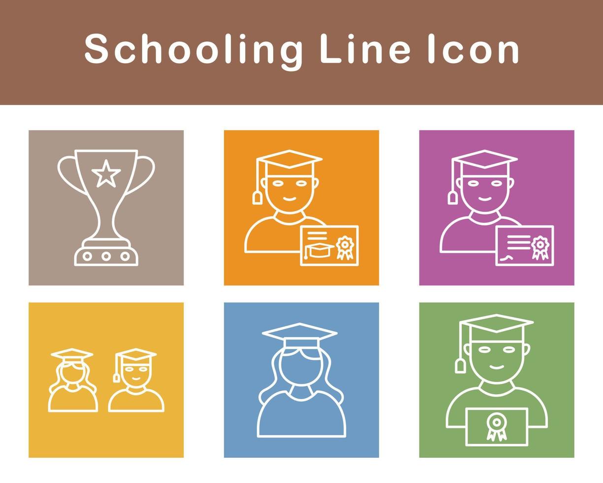 Schooling Vector Icon Set